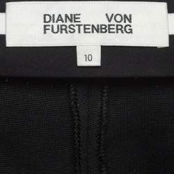Diane Von Furstenberg Black Stretch Knit Pants L