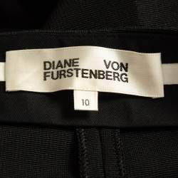 Diane Von Furstenberg Black Stretch Knit Pants L