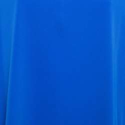 Pre Owned Diane Von Furstenberg Blue Stretch Satin Shift Dress M
