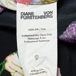 Pre Owned Diane Von Furstenberg Multicolor Printed Silk Blouse M