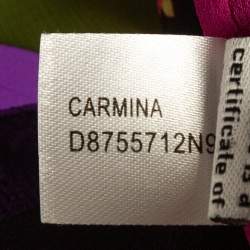 Pre Owned Diane Von Furstenberg Multicolor Embellished Silk V Neck Mini Dress S