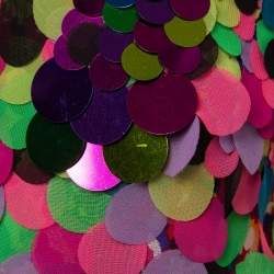 Pre Owned Diane Von Furstenberg Multicolor Embellished Silk V Neck Mini Dress S