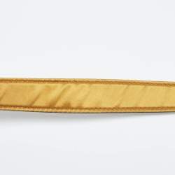 Pre Owned Diane Von Furstenberg Gold Satin Love Power Bucket Bag