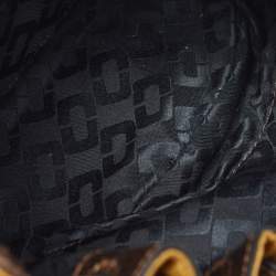 Pre Owned Diane Von Furstenberg Gold Satin Love Power Bucket Bag