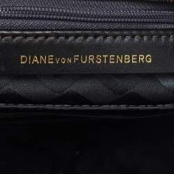 Pre Owned Diane Von Furstenberg Gold Satin Love Power Bucket Bag