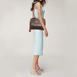Diane Von Furstenberg Dark Brown Leather Harper Day Shoulder Bag