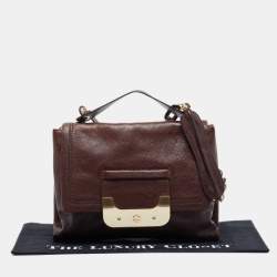 Diane Von Furstenberg Dark Brown Leather Harper Day Shoulder Bag