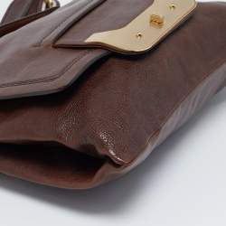 Diane Von Furstenberg Dark Brown Leather Harper Day Shoulder Bag