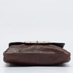 Diane Von Furstenberg Dark Brown Leather Harper Day Shoulder Bag