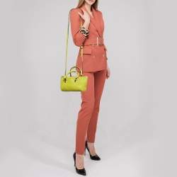 Diane Von Furstenberg Yellow Leather Mini Sutra Top Handle Bag