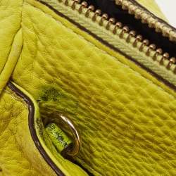 Diane Von Furstenberg Yellow Leather Mini Sutra Top Handle Bag