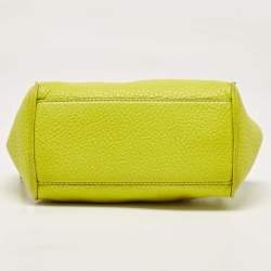 Diane Von Furstenberg Yellow Leather Mini Sutra Top Handle Bag