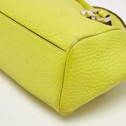 Diane Von Furstenberg Yellow Leather Mini Sutra Top Handle Bag