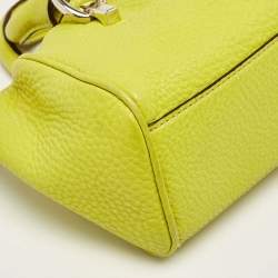 Diane Von Furstenberg Yellow Leather Mini Sutra Top Handle Bag