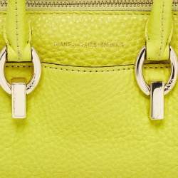 Diane Von Furstenberg Yellow Leather Mini Sutra Top Handle Bag