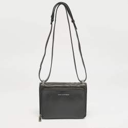 Diane Von Furstenberg Black Leather Eyelet 440 Les Crossbody Bag