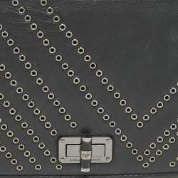 Diane Von Furstenberg Black Leather Eyelet 440 Les Crossbody Bag