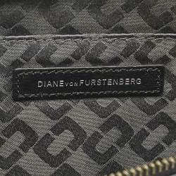 Diane Von Furstenberg Black Leather Eyelet 440 Les Crossbody Bag