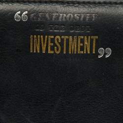 Diane Von Furstenberg Black Leather Zip Around Wallet