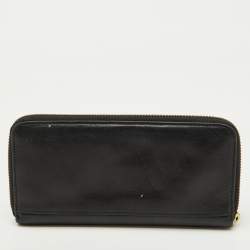 Diane Von Furstenberg Black Leather Zip Around Wallet