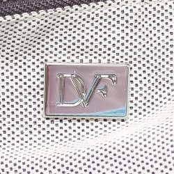 Pre Owned Diane Von Furstenberg Blue Leather Drew Bucket Tote
