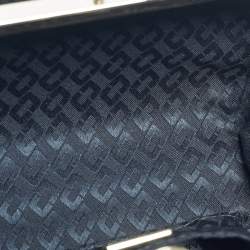 Pre Owned Diane Von Furstenberg Black Calfhair Flirty Minaudiere Chain Clutch