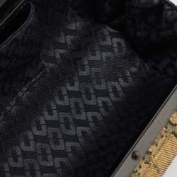 Pre Owned Diane Von Furstenberg Metallic Gold Jacquard Clutch