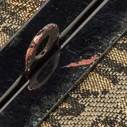 Pre Owned Diane Von Furstenberg Metallic Gold Jacquard Clutch