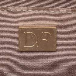 مملوكة مسبقًا Diane Von Furstenberg Tonda Black Leather Minaudière Clutch