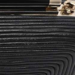 مملوكة مسبقًا Diane Von Furstenberg Tonda Black Leather Minaudière Clutch