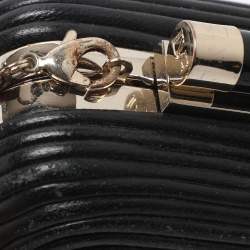 مملوكة مسبقًا Diane Von Furstenberg Tonda Black Leather Minaudière Clutch