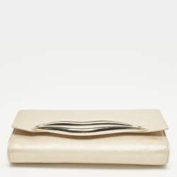 مملوكة مسبقًا حقيبة كتف ديان فون فرستنبيرغ جلد أسود لامع بشفاه 