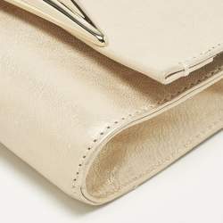 مملوكة مسبقًا حقيبة كتف ديان فون فرستنبيرغ جلد أسود لامع بشفاه 