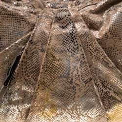 Diane Von Furstenberg Beige/Metallic Silver Suede Python Hobo