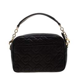 Pre Owned Diane Von Furstenberg Black Quilted Leather Milo Crossbody Bag