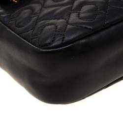 Pre Owned Diane Von Furstenberg Black Quilted Leather Milo Crossbody Bag