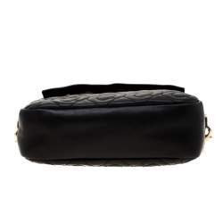 Pre Owned Diane Von Furstenberg Black Quilted Leather Milo Crossbody Bag