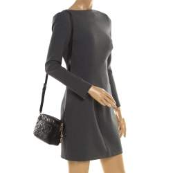 Pre Owned Diane Von Furstenberg Black Quilted Leather Milo Crossbody Bag