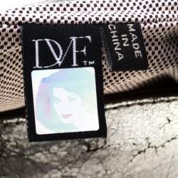 Pre Owned Diane Von Furstenberg Silver Metallic Leather Bonnie Foldover Clutch