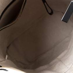 Pre Owned Diane Von Furstenberg Black/White Leather Wristlet