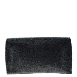 Pre Owned Diane von Furstenberg Grey Glass Beads 440 Gallery Uptown Clutch