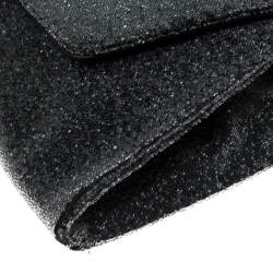 Pre Owned Diane von Furstenberg Grey Glass Beads 440 Gallery Uptown Clutch