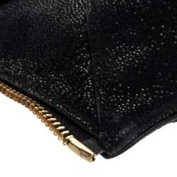 Pre Owned Diane von Furstenberg Black Leather 440 Gallery Uptown Clutch