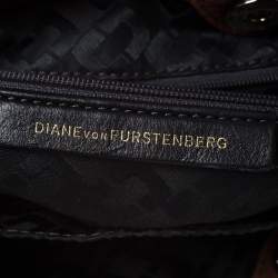 Pre Owned Diane von Furstenberg Brown Synthetic Leather Iggy Shoulder Bag
