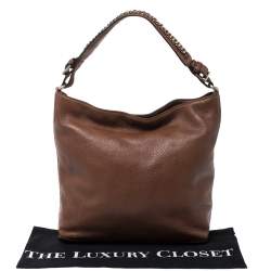Pre Owned Diane von Furstenberg Brown Synthetic Leather Iggy Shoulder Bag