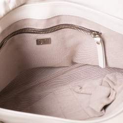 Pre Owned Diane Von Furstenberg White Leather Harper Shoulder Bag