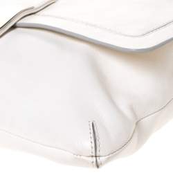 Pre Owned Diane Von Furstenberg White Leather Harper Shoulder Bag