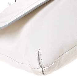 Pre Owned Diane Von Furstenberg White Leather Harper Shoulder Bag