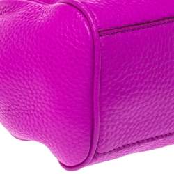 Pre Owned Diane von Furstenberg Purple Grained Leather Mini Sutra Shoulder Bag