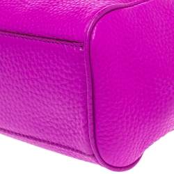 Pre Owned Diane von Furstenberg Purple Grained Leather Mini Sutra Shoulder Bag